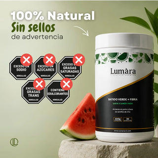 Características del Batido Verde + Fibra Lumara